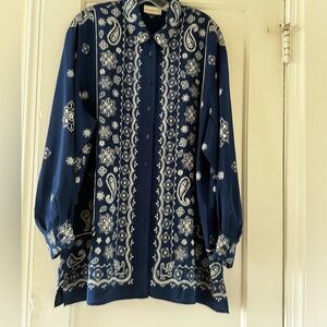 Liz Clairborne Bandana Button Down Shirt